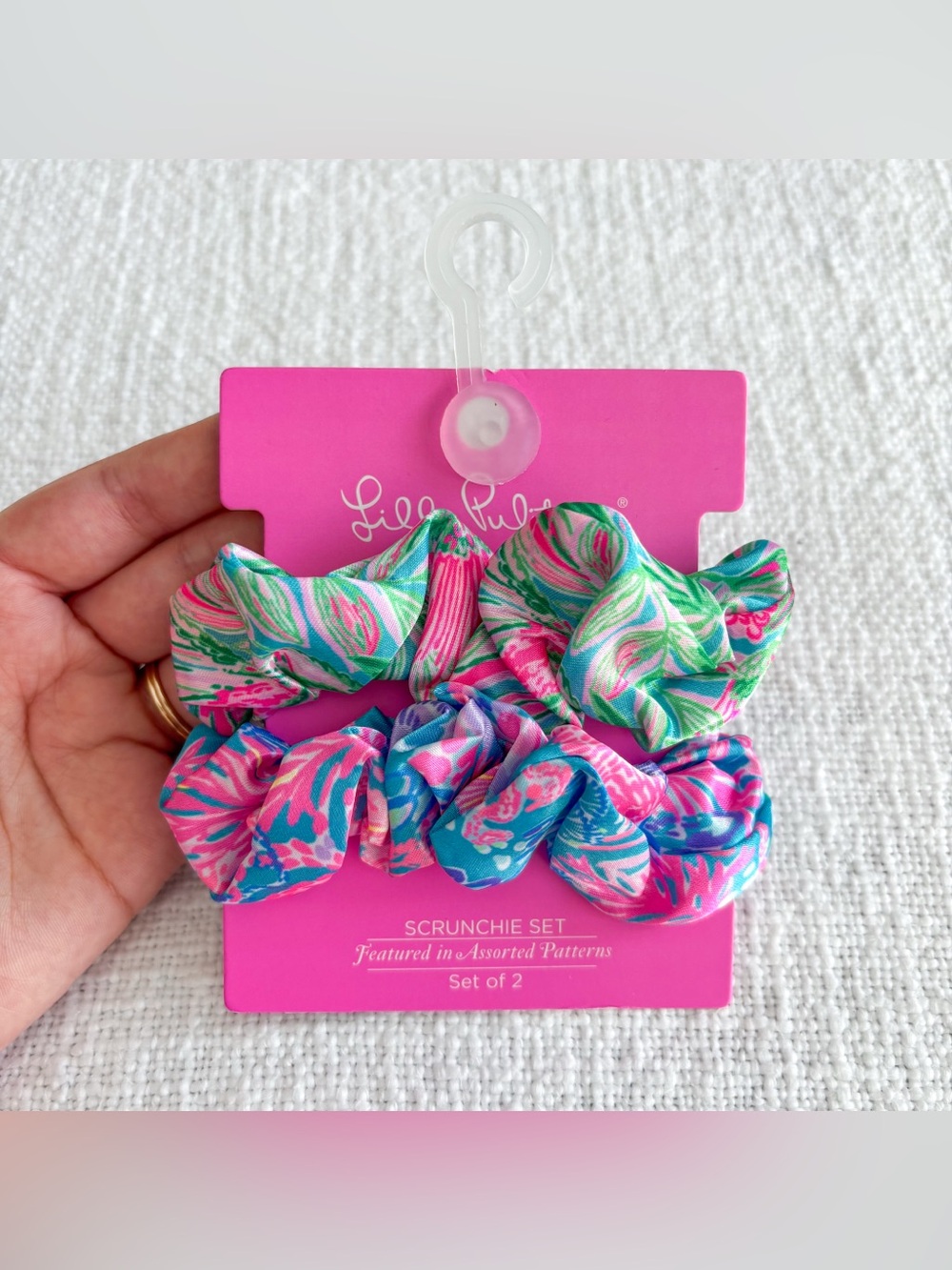 Lilly Pulitzer satin scrunchies. - Picture 2 of 5